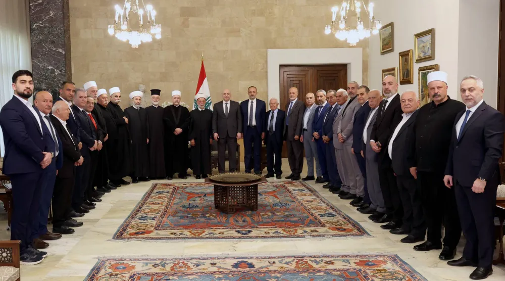 الرئيس اللبناني جوزيف عون مستقبلاً وفداً من فعاليات حاصبيا والعرقوب (رئاسة الجمهورية)

