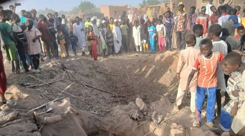 مسيرة تستهدف مخيم الحميدية للنازحين في وسط دارفور (منسقية النازحين واللاجئين)