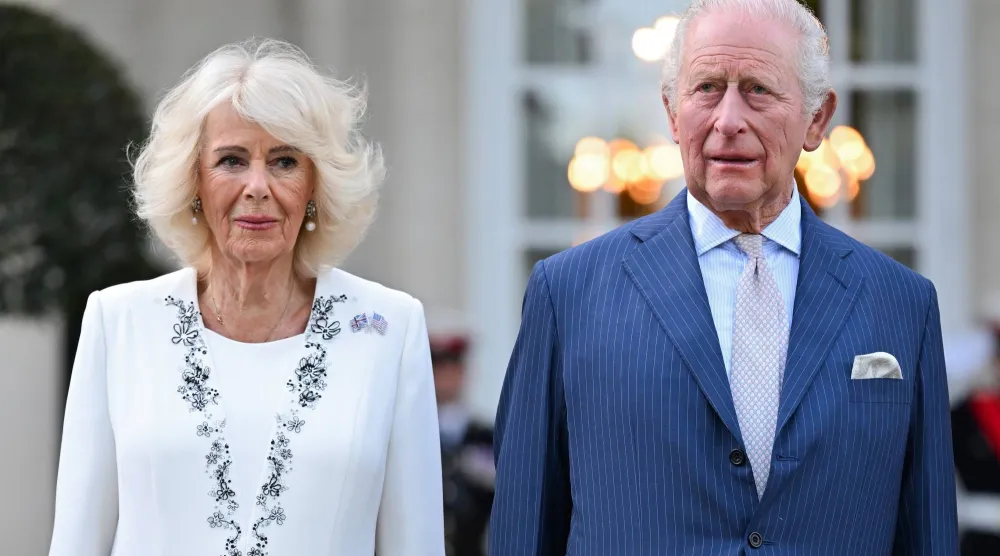 الملك تشارلز وعقيلته الملكة كاميلا خلال زيارة دولة إلى الولايات المتحدة (د.ب.أ)