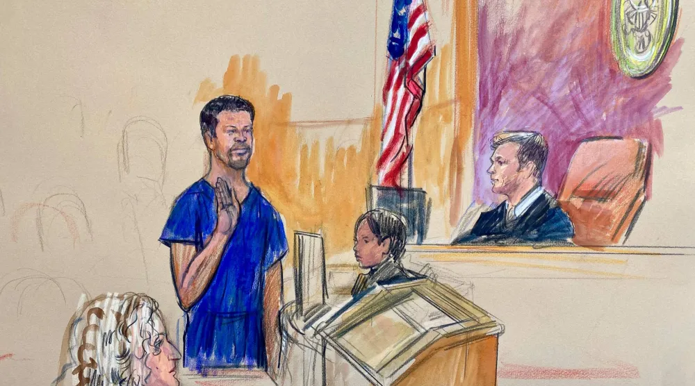 المتهم بمحاولة اغتيال ترمب كول توماس آلن أمام المحكمة الفيدرالية في واشنطن في 27 أبريل 2026 (أ.ب)