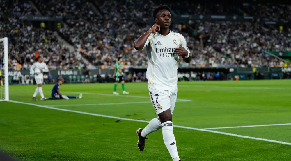 فينيسيوس جونيور نجم ريال مدريد (أ.ب) 