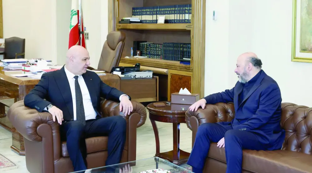 Avnn, Riachi'yi Geagea'dan gelen bir elçi olarak kabul etti (Lübnan Cumhurbaşkanlığı)