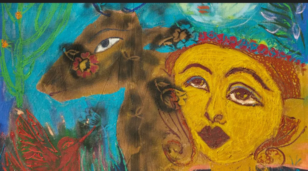 رمزية العين بطرق متنوّعة في أعمال الفنانة (إدارة المعرض)