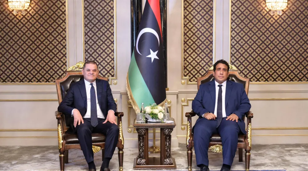 اجتماع سابق بين الدبيبة والمنفي في طرابلس (حكومة الوحدة)