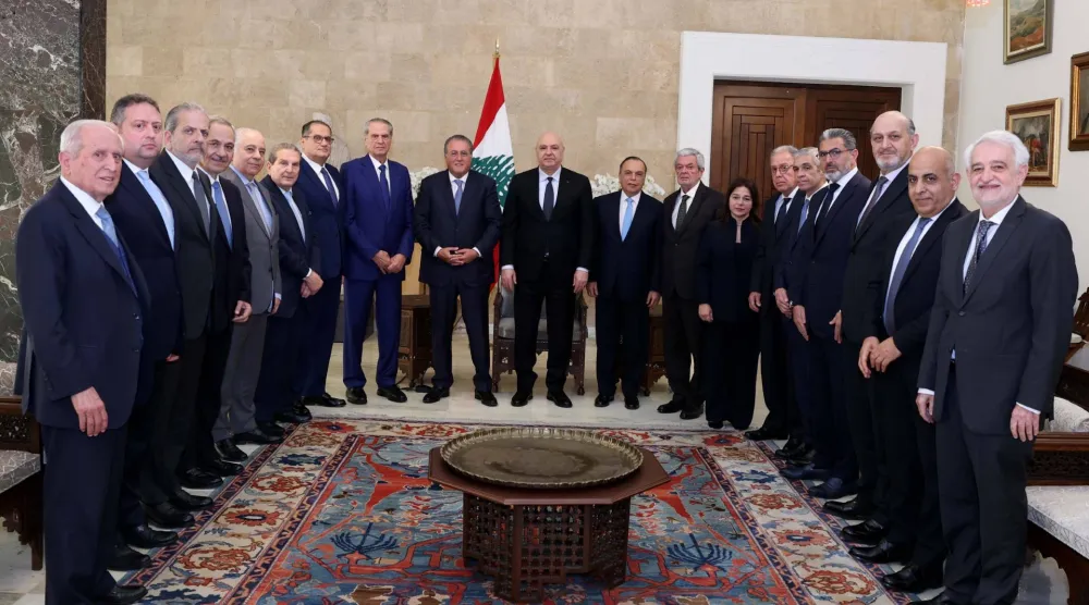 الرئيس جوزيف عون مستقبلاً وفداً من الهيئات الاقتصادية (الرئاسة اللبنانية)