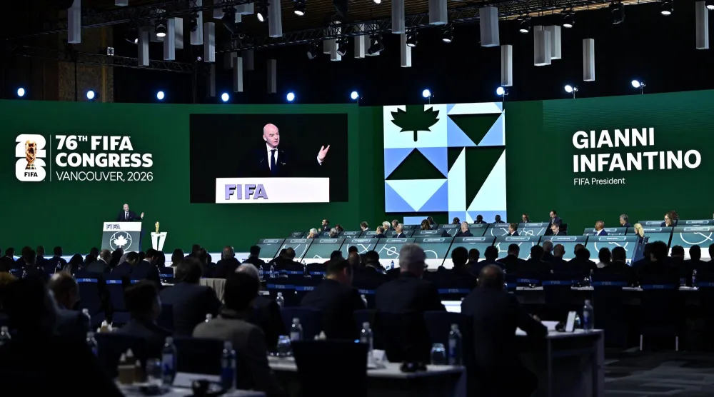 من أعمال مؤتمر «فيفا» الذي أقيم بفانكوفر الكندية (رويترز)