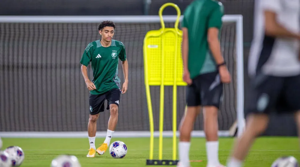 من استعدادات الأخضر للبطولة (الشرق الأوسط)