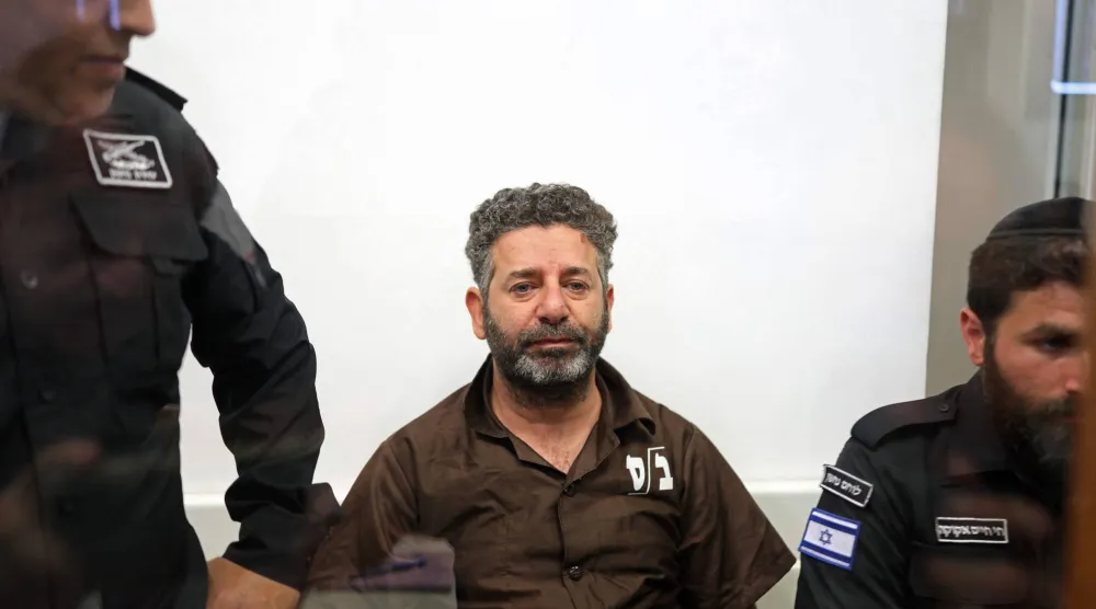 الناشط الإسباني سيف أبو كشك يصل إلى محكمة في عسقلان - إسرائيل - 3 مايو 2026 (أ.ف.ب)