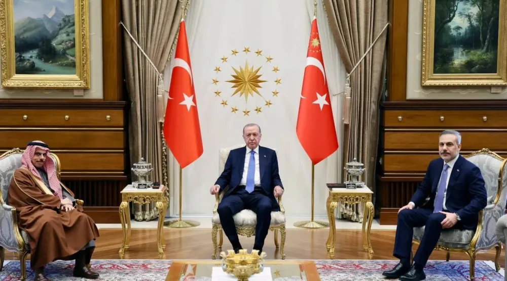 Cumhurbaşkanı Erdoğan, Çarşamba günü Ankara'da Suudi Arabistan Dışişleri Bakanı'nı kabul etti; görüşmede mevkidaşı Fidan’da hazır bulundu (SPA)
