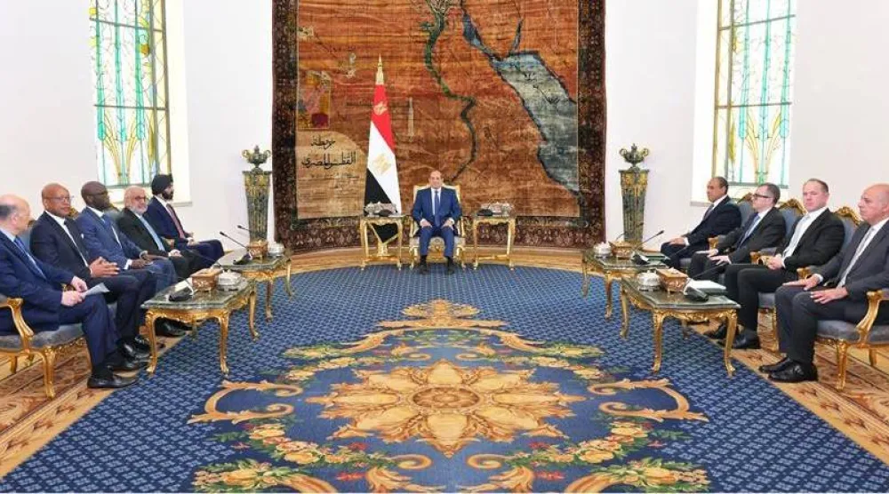 خلال استقبال الرئيس المصري رئيس مجموعة البنك الدولي في مارس 2026 (الرئاسة المصرية)