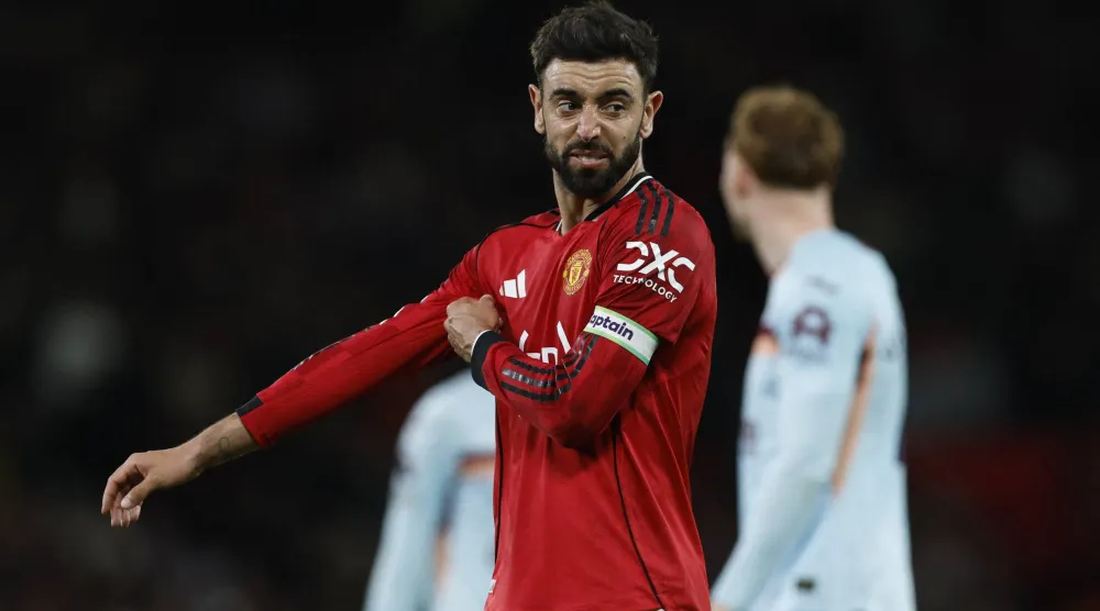 برونو فرنانديز قائد فريق مانشستر يونايتد (رويترز)