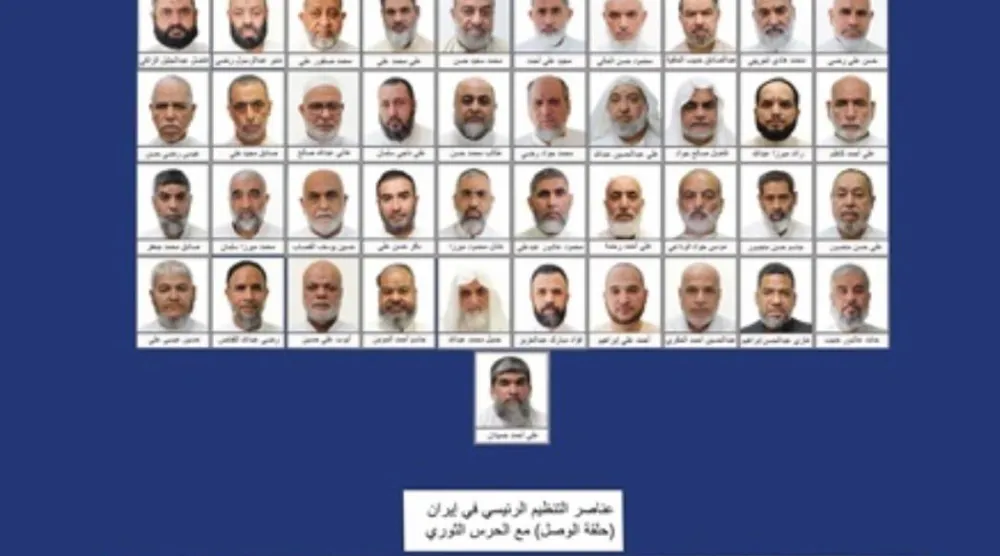 أعضاء التنظيم المرتبط بـ«ولاية الفقيه» الذين قُبض عليهم في البحرين (بنا)
