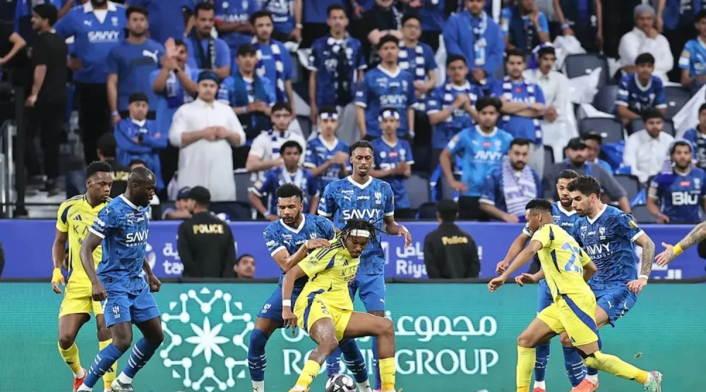 الكفة مالت لصالح النصر الذي حسم البطولة على حساب الهلال 5 مرات مقابل مرتين للهلال (تصوير: سعد العنزي)