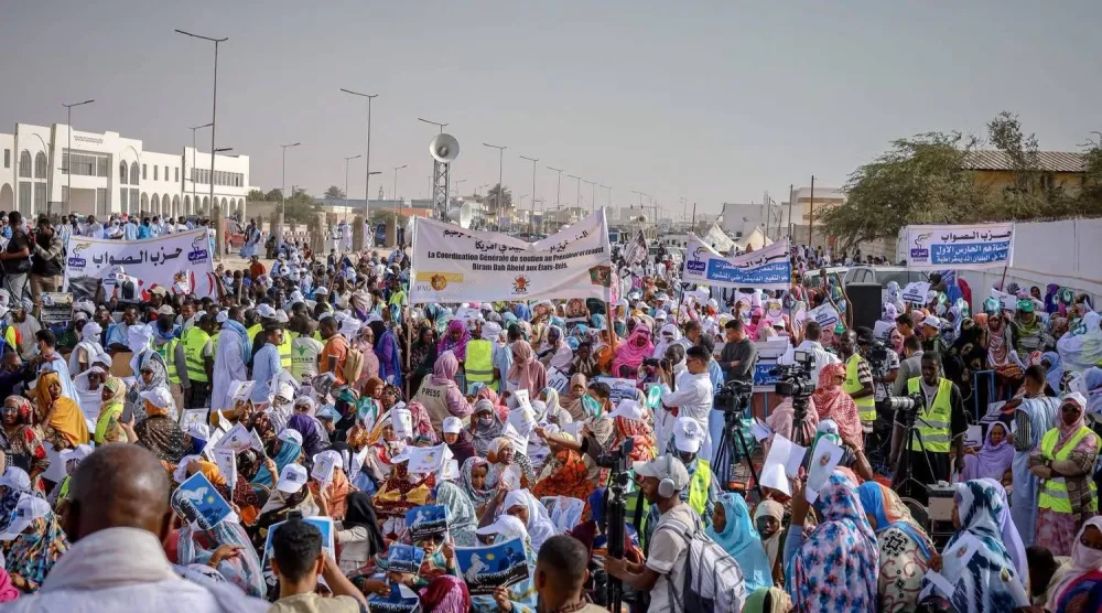 
جانب من مظاهرة المعارضة مساء الأحد في نواكشوط (مواقع  المعارضة)


