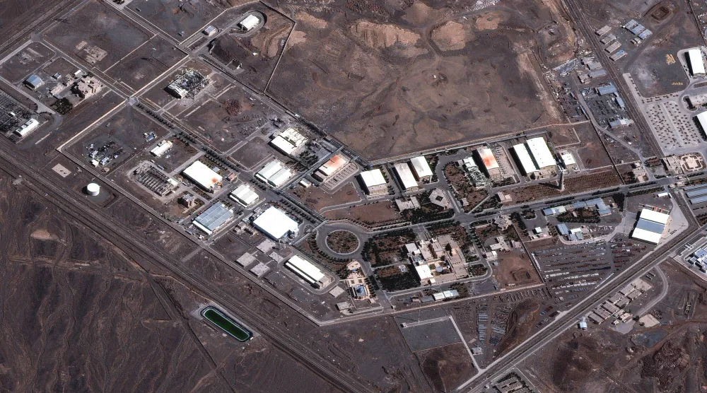 FILE - This satellite image provided by Vantor shows the Natanz nuclear complex in Iran on March 7, 2026, with no new damage seen at the facility or the tunnels. (Satellite image ©2026 Vantor via AP, file)