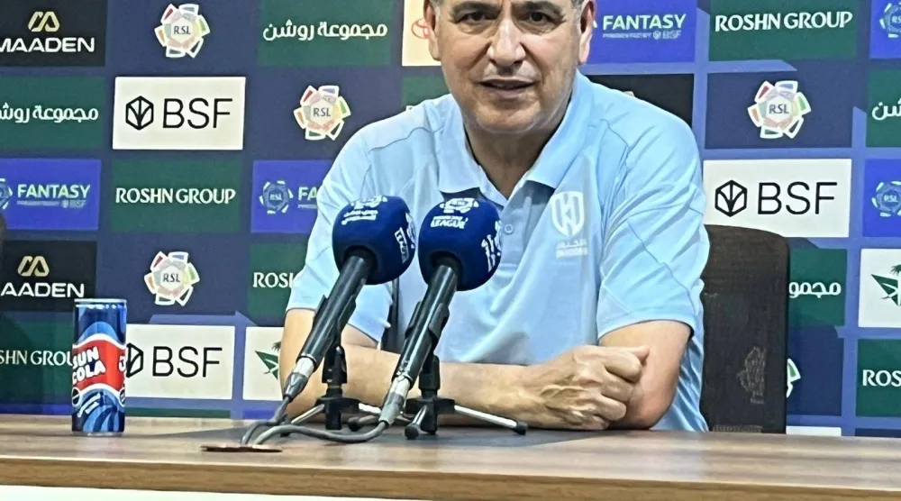 فتحي الجبال خلال المؤتمر الصحافي (الشرق الأوسط)