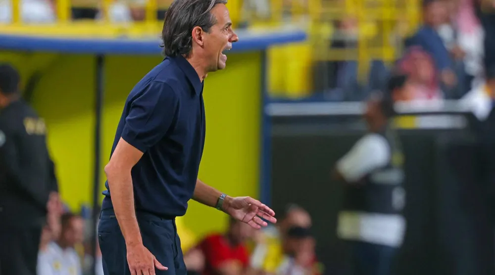 الإيطالي سيموني إنزاغي، المدير الفني للهلال (أ.ف.ب) 