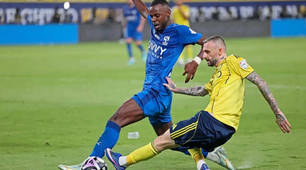 من مباراة الهلال الأخيرة أمام النصر (أ.ف.ب)