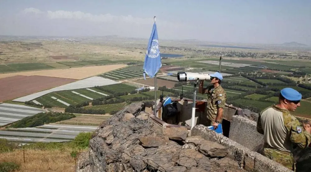 Golan Tepeleri'nde Suriye ile İsrail arasındaki kuvvetlerin ayrılması bölgesi (Arşiv - Reuters)