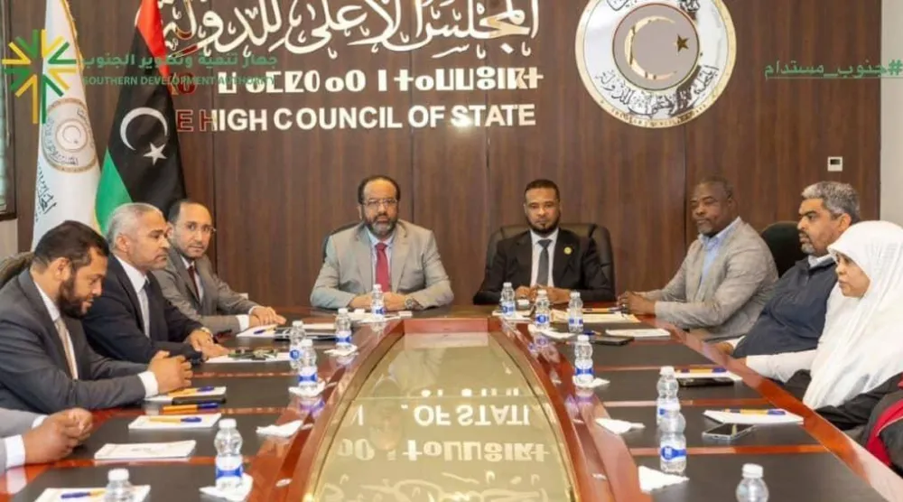  الزادمة يناقش مع المجلس الأعلى للدولة في ليبيا أزمات الجنوب ومشروعات متوقفة 13 مايو (جهاز تنمية الجنوب)