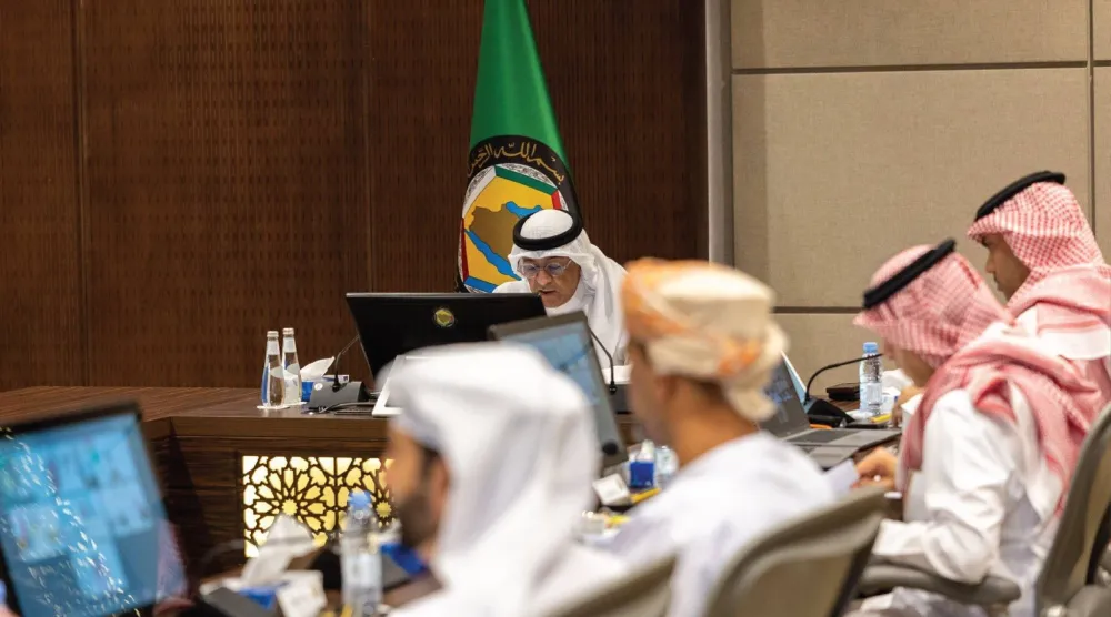 البديوي متحدثاً خلال ترؤسه اجتماع لجنة التعاون المالي والاقتصادي بدول مجلس التعاون (إكس)