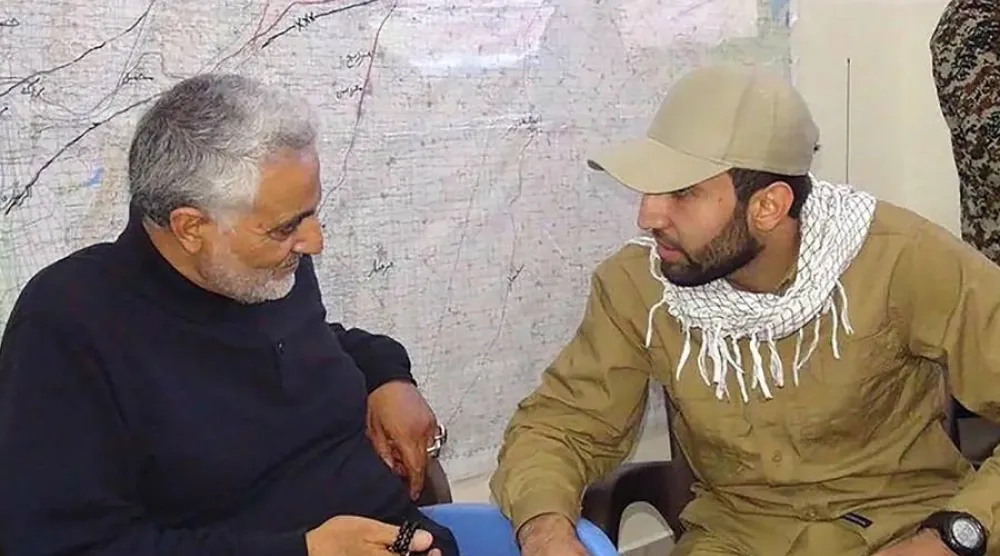 محمد باقر السعدي مع قاسم سليماني (وزارة العدل الأميركية)​​​​​​​