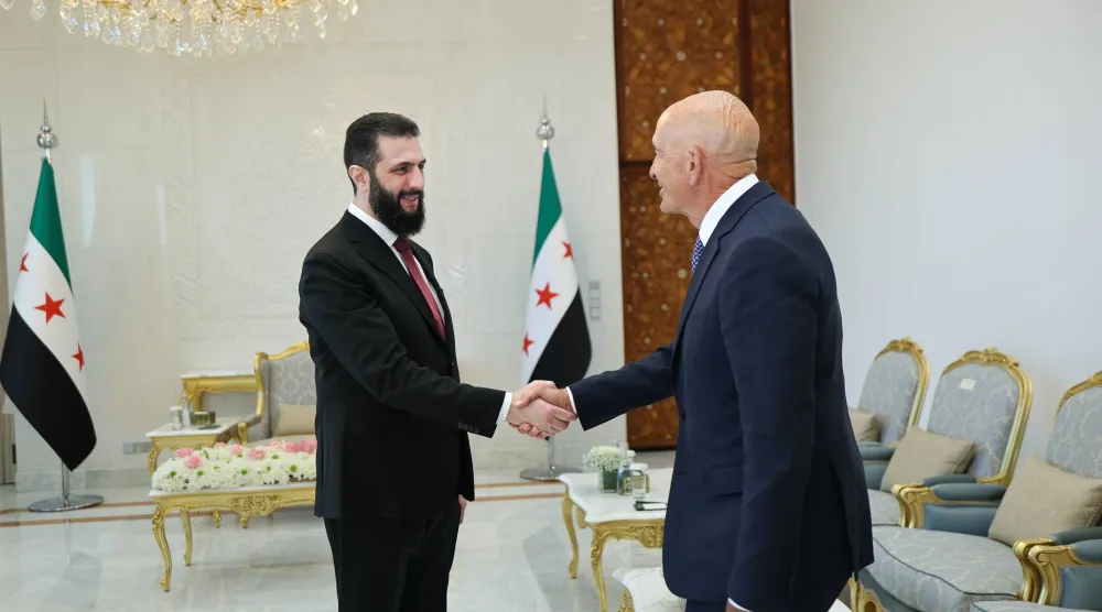  المبعوث الأميركي إلى سوريا توم برَّاك يلتقي الرئيس أحمد الشرع في دمشق السبت (الرئاسة السورية)