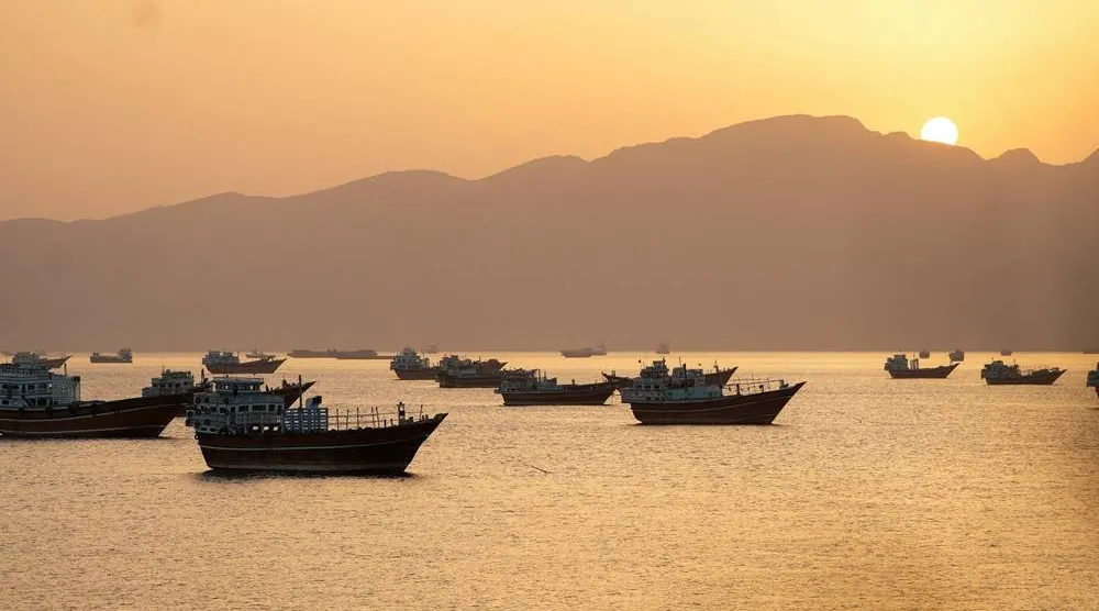 Vessels in the Strait of Hormuz, Musandam, Oman, May 18, 2026. (Reuters)