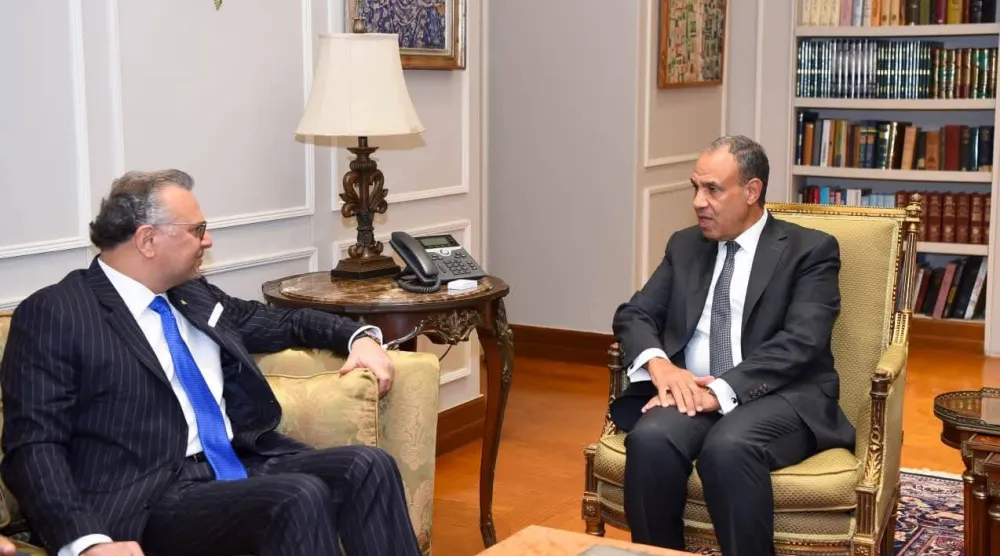وزير الخارجية المصري بدر عبد العاطي خلال لقاء سابق مع مسعد بولس كبير مستشاري الرئيس الأميركي (الخارجية المصرية)