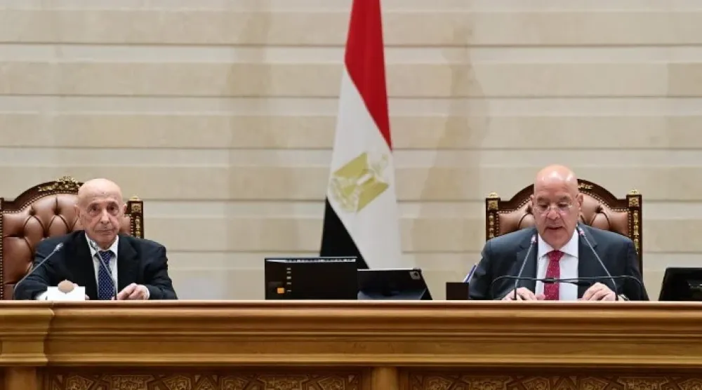 بدوي وصالح في مقر البرلمان المصري (البرلمان)