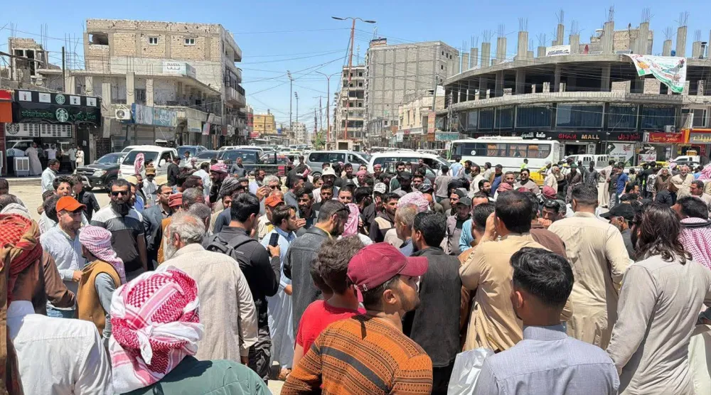 من الاحتجاجات في الرقة الأحد (مواقع تواصل)