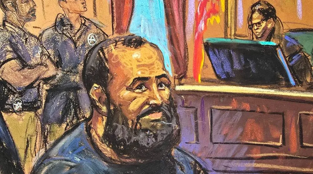  Judge Sarah Netburn presides as Mohammad Al-Saadi, accused of planning an attack on a synagogue, appears in federal court in Manhattan, New York, US, May 15, 2026 in this courtroom sketch. (Reuters)