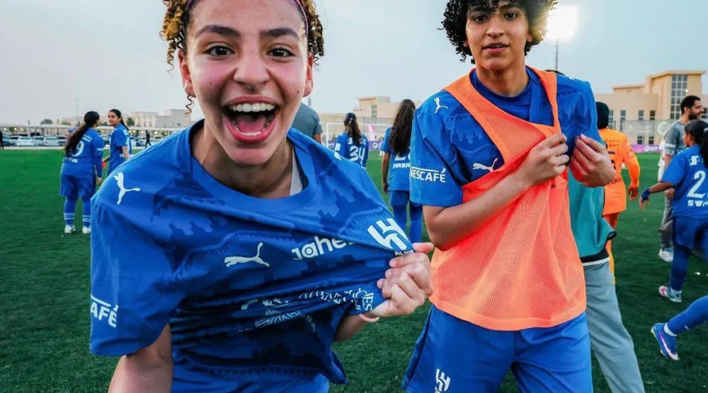 تستعد ناشئات الهلال لنهائي كأس الاتحاد للناشئات (نادي الهلال)