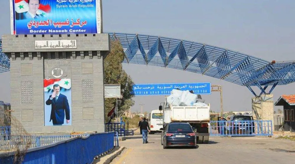 معبر «نصيب» على الحدود السورية - الأردنية (أ.ف.ب)