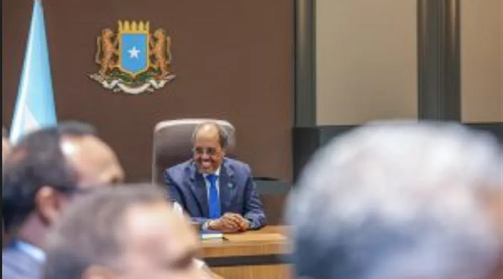 الرئيس الصومالي حسن شيخ محمود (وكالة الأنباء الصومالية)