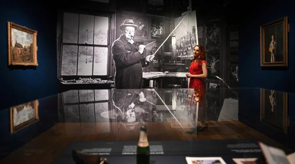 The 'Winston Churchill: The Painter' exhibition opens on Saturday at the Wallace Collection in London. Justin TALLIS / AFP
