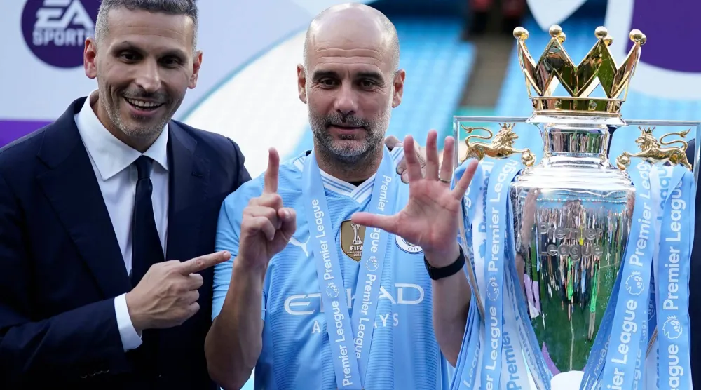 بيب غوارديولا يرحل عن تدريب مانشستر سيتي بعد 6 ألقاب في البريميرليغ (أ.ب)