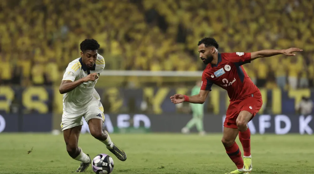 من مباراة ضمك الأخيرة في الدوري أمام النصر (تصوير: عبدالعزيز النومان)