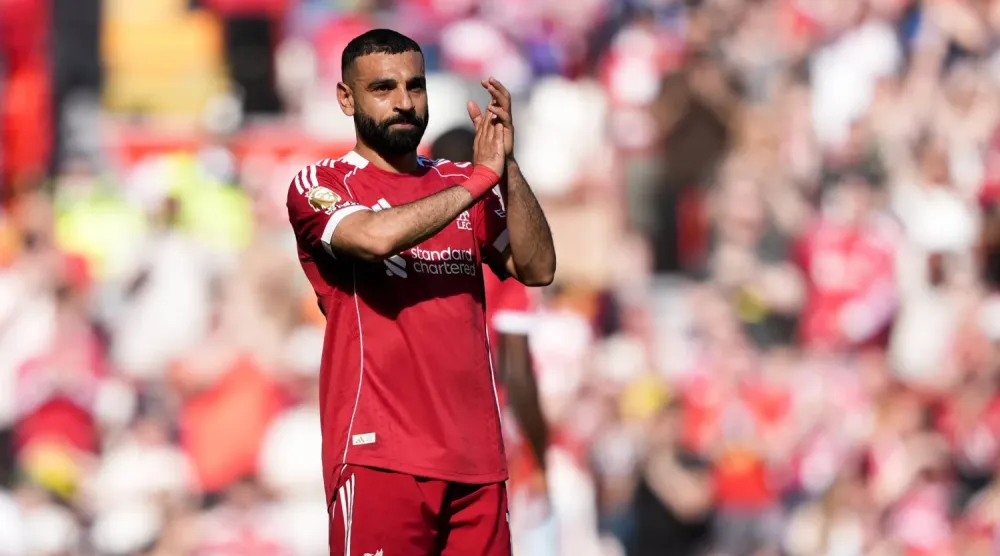 Liverpool’un oyuncusu Muhammed Salah (Fotoğraf: Peter Byrne/PA Wire/DPA)