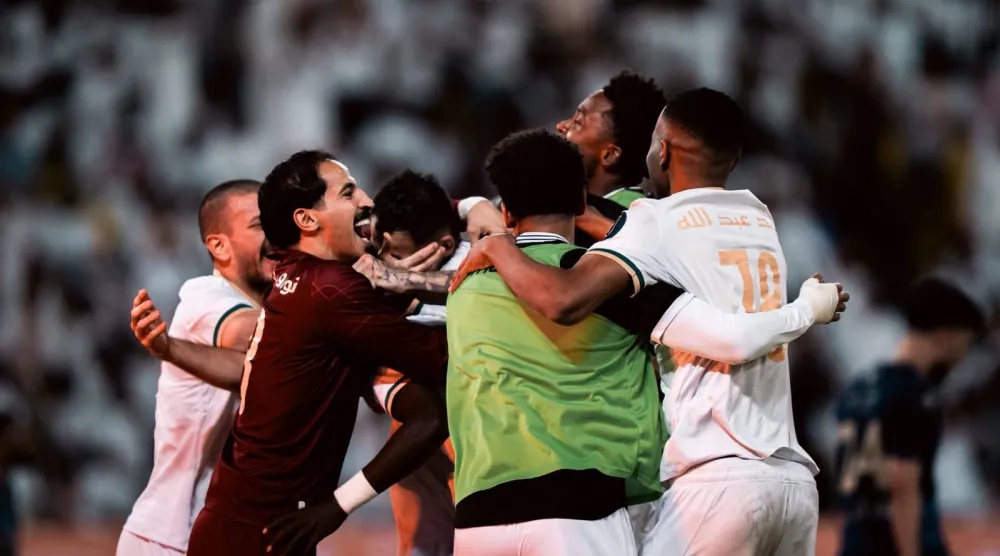 فرحة بهدف الفوز للدرعية (موقع النادي)