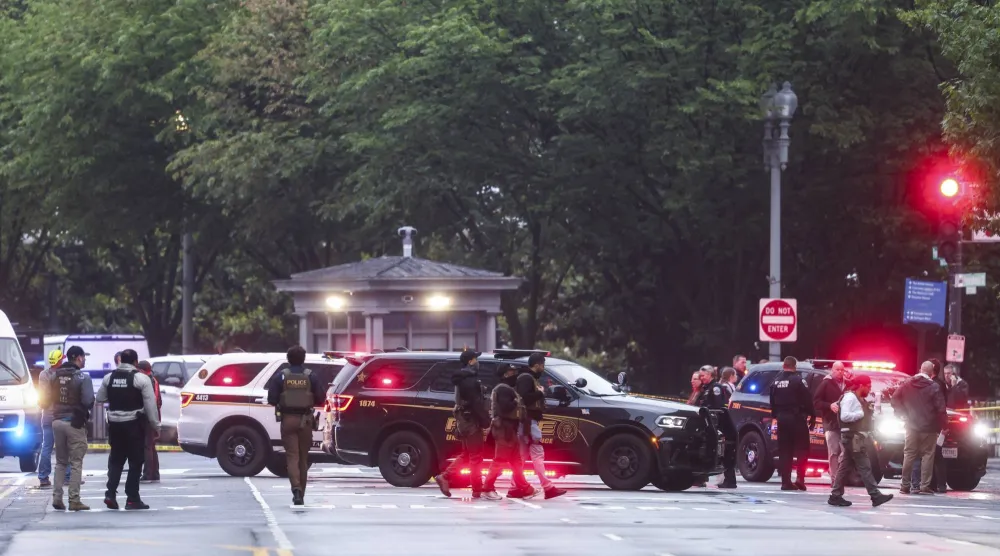 US Secret Service officers on the scene of a shooting near the White House complex following reports of gunfire near 17th Street and Pennsylvania Avenue NW in Washington, DC, USA, 23 May 2026. EPA/JIM LO SCALZO
