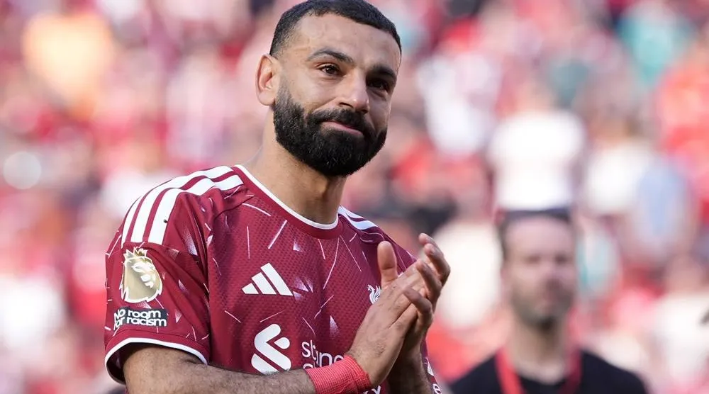  24 May 2026, United Kingdom, Liverpool: Liverpool's Mohamed Salah applauds the fans following the English Premier League soccer match between Liverpool and Brentford at Anfield. (Peter Byrne/PA Wire/dpa)