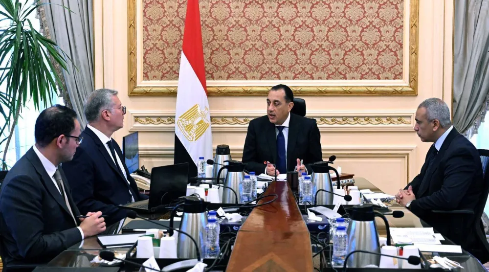 مدبولي خلال استقباله وزير البترول كريم بدوي (رئاسة مجلس الوزراء)