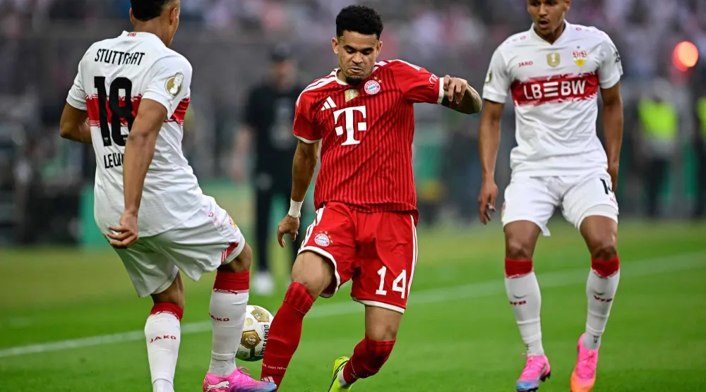 لويس دياز جناح بايرن ميونيخ ومنتخب كولومبيا (أ.ف.ب)
