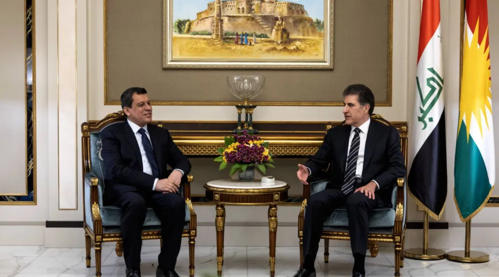 رئيس إقليم كردستان يستقبل مظلوم عبدي في أربيل
