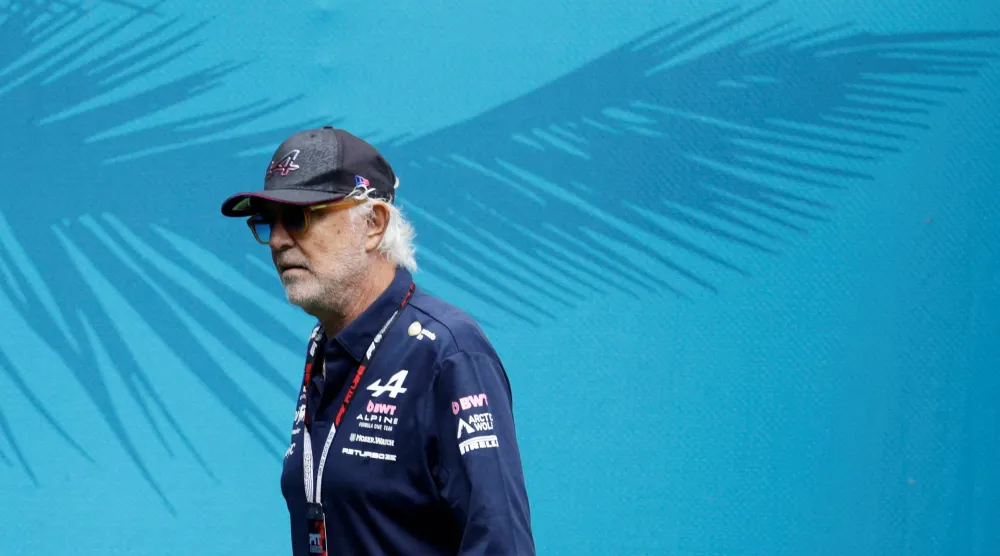 FILE PHOTO: Formula One F1 - Miami Grand Prix - Miami International Autodrome, Miami, Florida, United States - May 3, 2026 Alpine team principal Flavio Briatore in the paddock ahead of the grand prix REUTERS/Brian Snyder/File Photo