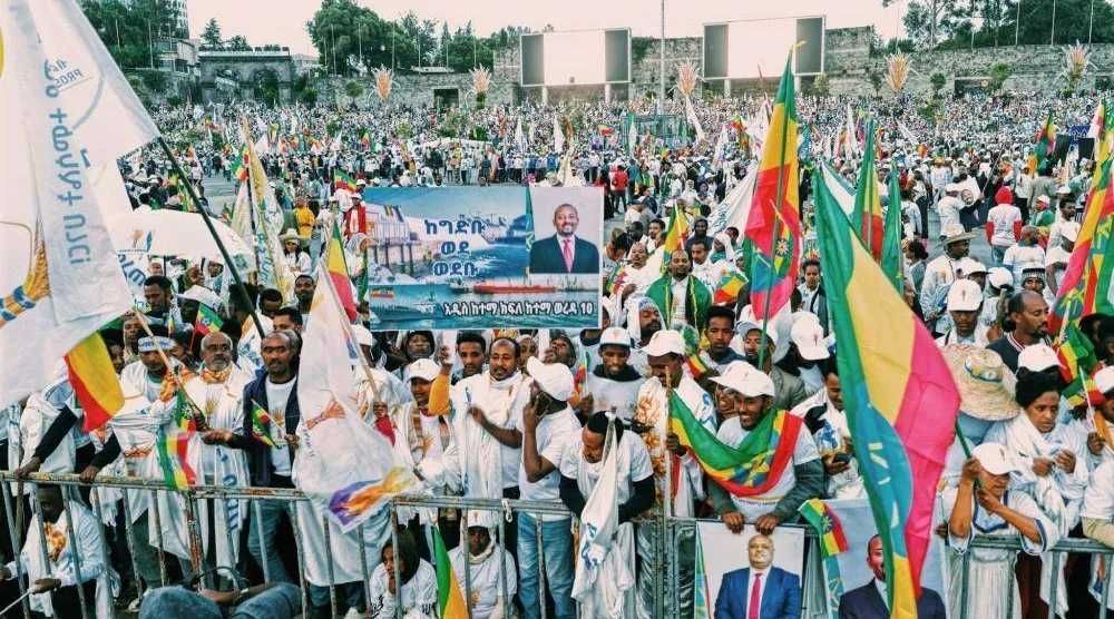 جانب من الحملات الانتخابية لحزب «الازدهار» الحاكم (وكالة الأنباء الإثيوبية)