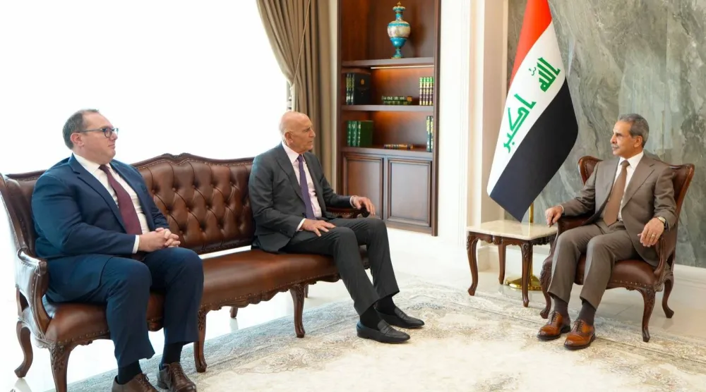 من اللقاء بين رئيس الوزراء العراقي زيدان وبراك (وكالة الأنباء العراقية)