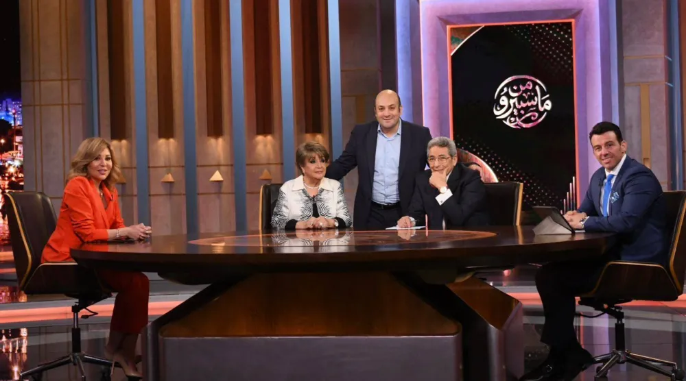 جانب من كواليس الحلقة الأولى لبرنامج «من ماسبيرو» (الهيئة الوطنية للإعلام)