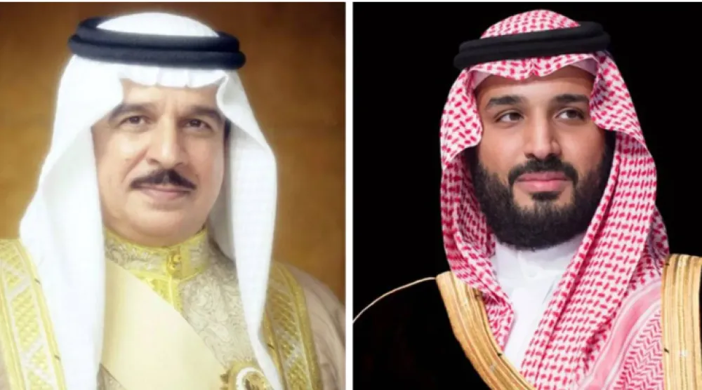 ولي العهد السعودي الأمير محمد بن سلمان والعاهل البحريني الملك حمد بن عيسى (الشرق الأوسط)